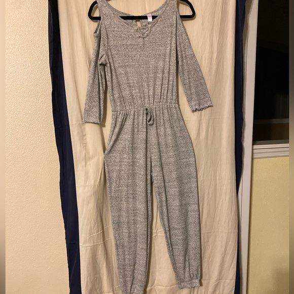 Girls Justice gray jumpsuit sz 16 - Picture 1 of 5